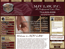 Tablet Screenshot of mjvlaw.com